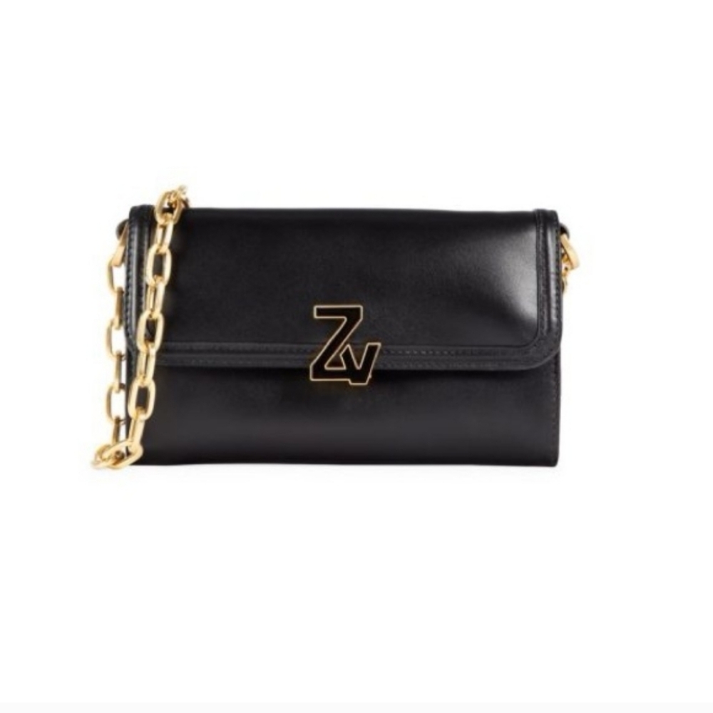 NWT | Zadig & Voltaire Unchained Leather Black Shoulder Bag